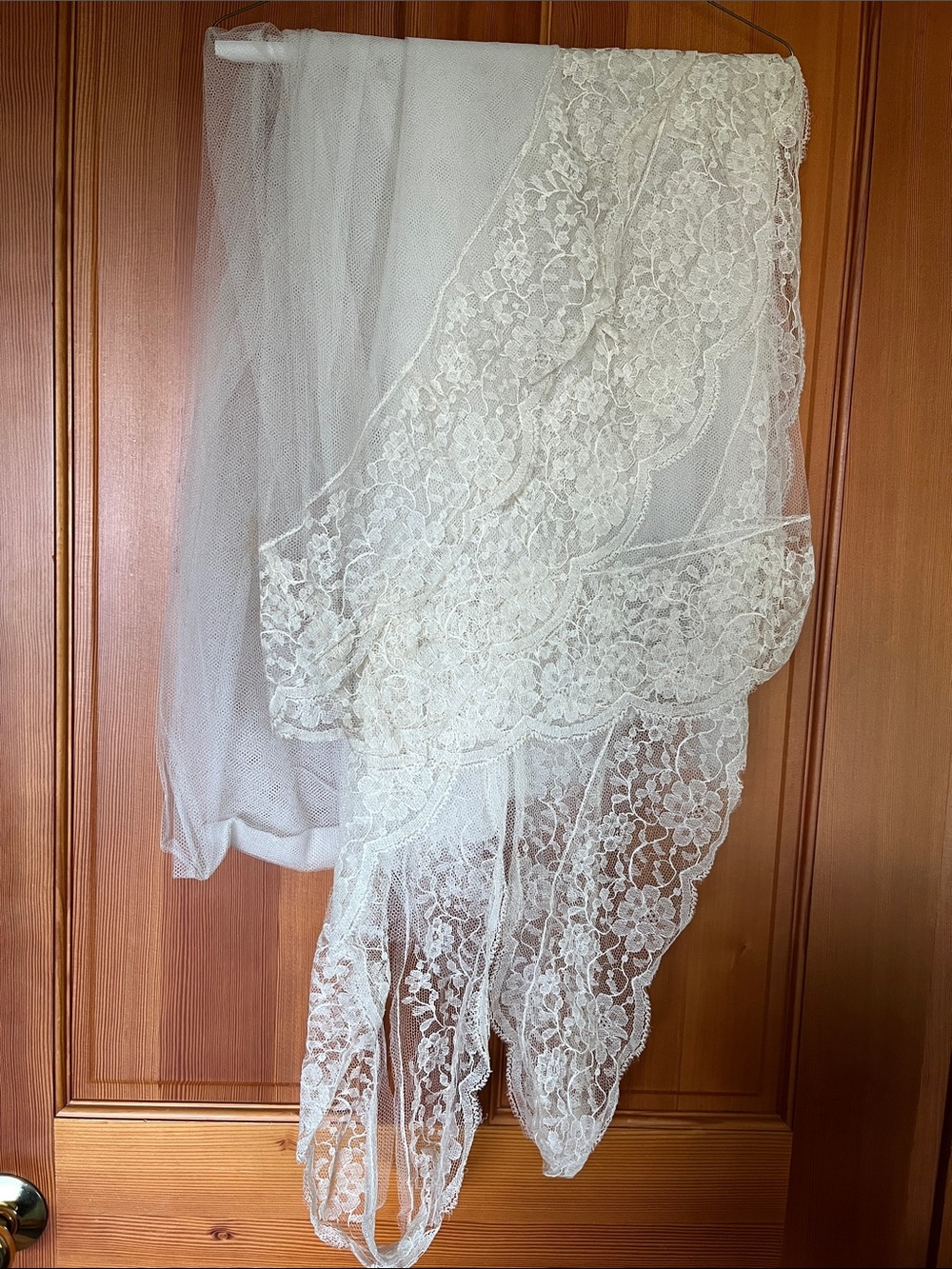 Vintage Fabric Left Over from Remake of Bridal Veil and Train